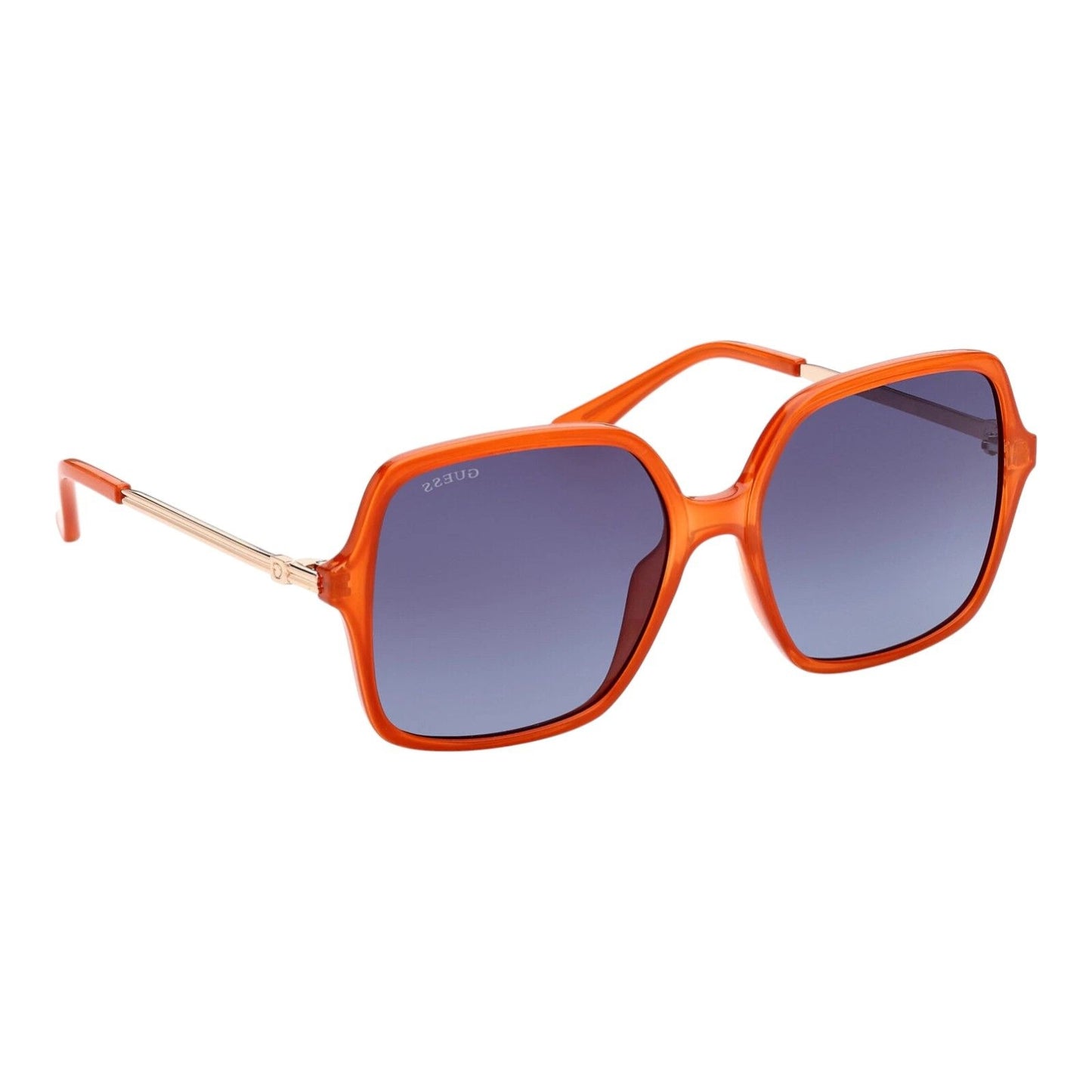 Guess GU7845 44W Women’s Orange Frame Blue Gradient Lens Square...