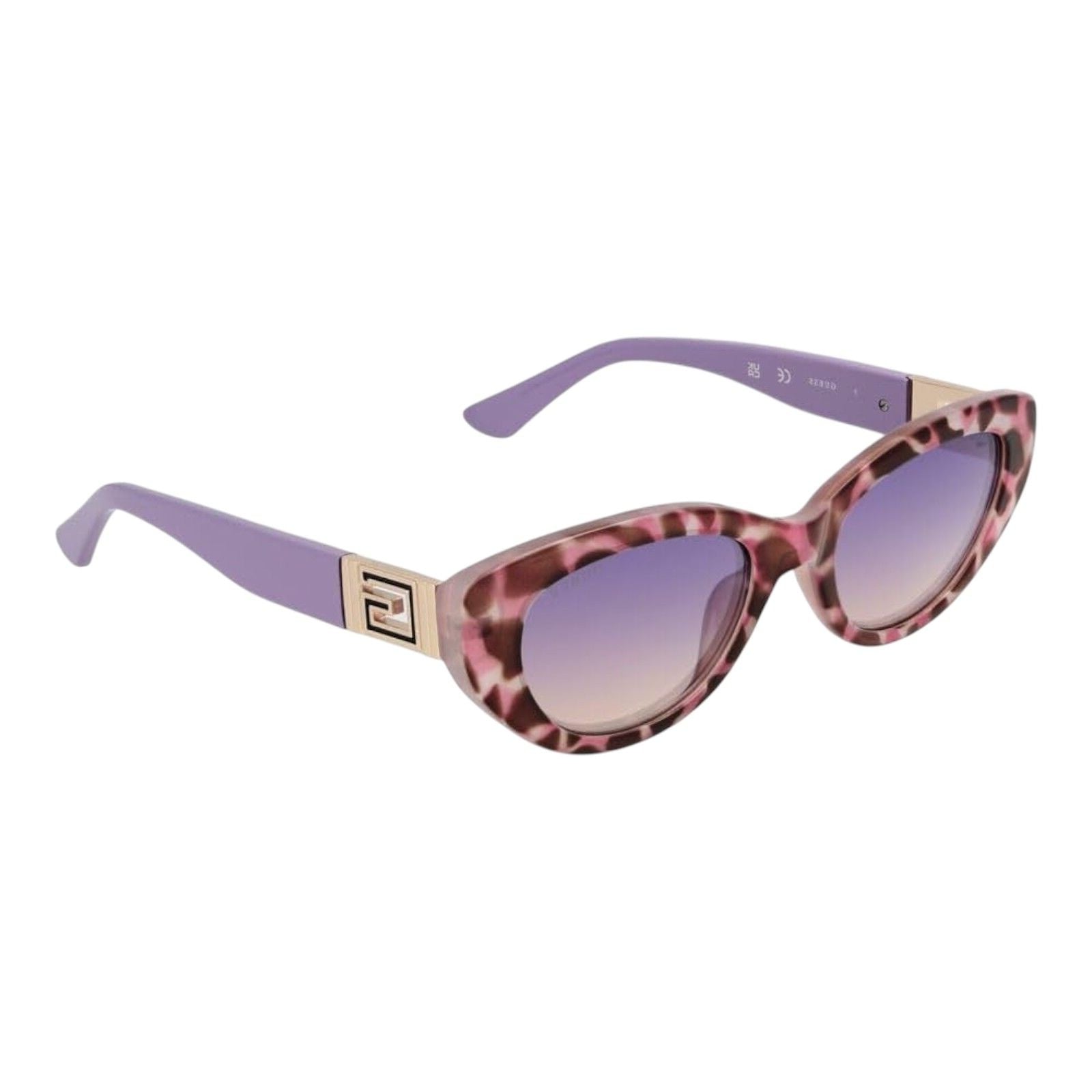 Guess GU7849 83Z Women’s Violet Frame Mirror Lens Cat Eye Sunglasses