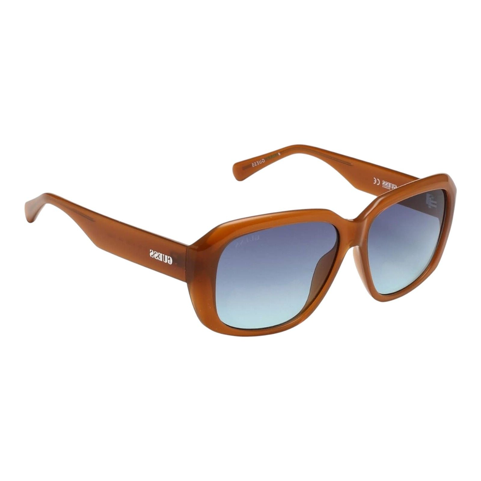 Guess GU8233 44W Women’s Orange Frame Blue Gradient Lens Square...