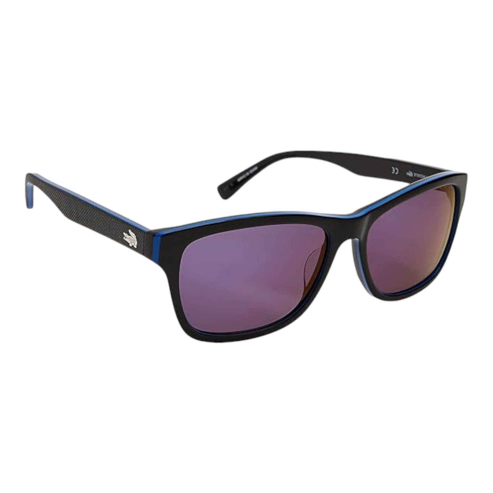 Lacoste L683S 006 Unisex Sunglasses Black Blue Frame Purple Lens