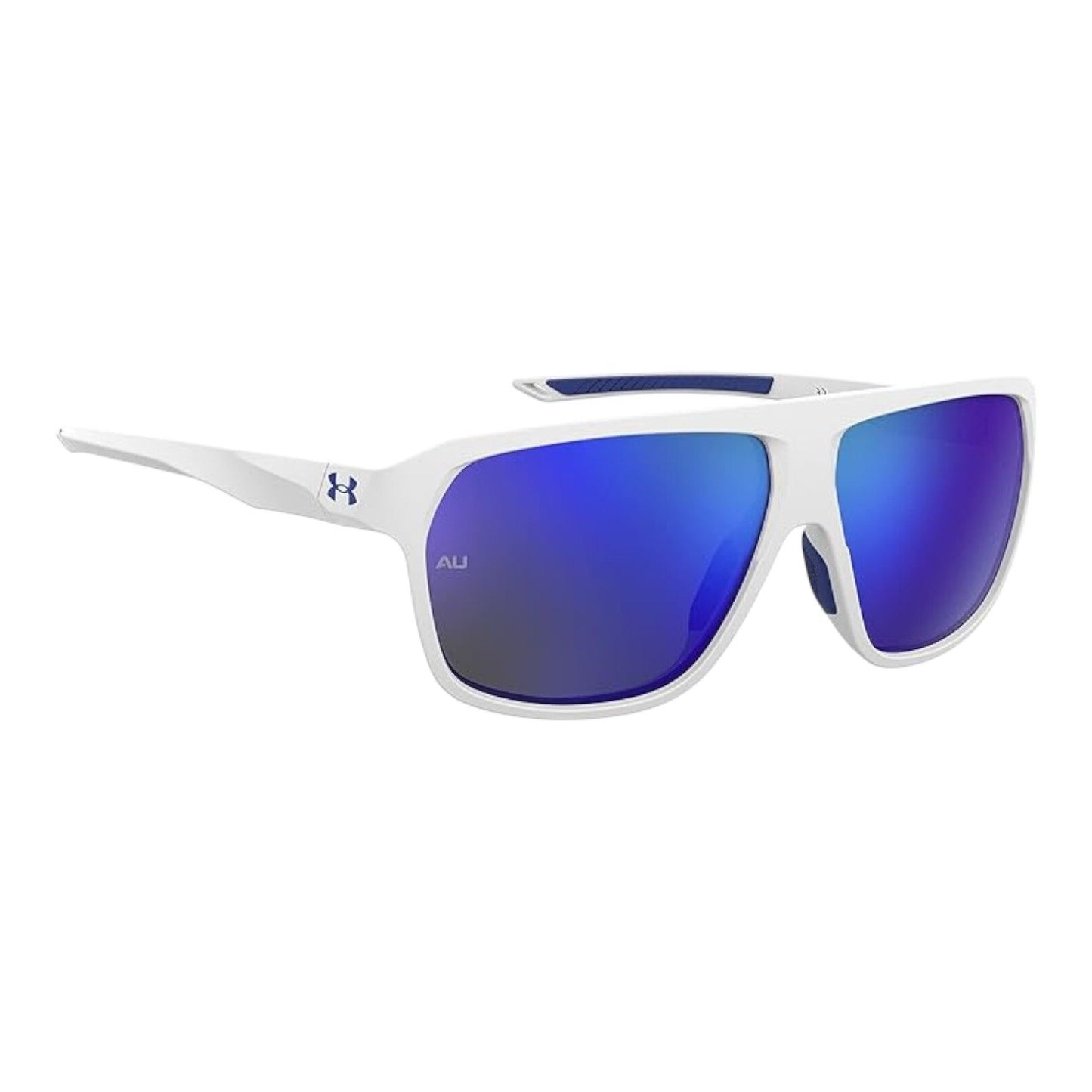 Under Armour UA Dominate WWK Unisex Sunglasses Matte White Blue Mirror