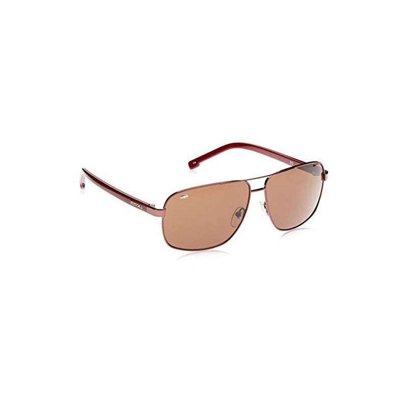 Lacoste Men's L162s L162S-210 Aviator Sunglasses, BROWN, 61 mm