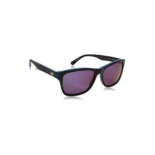 Lacoste L683s Square Sunglasses, Black/Blue/Black, 55 mm